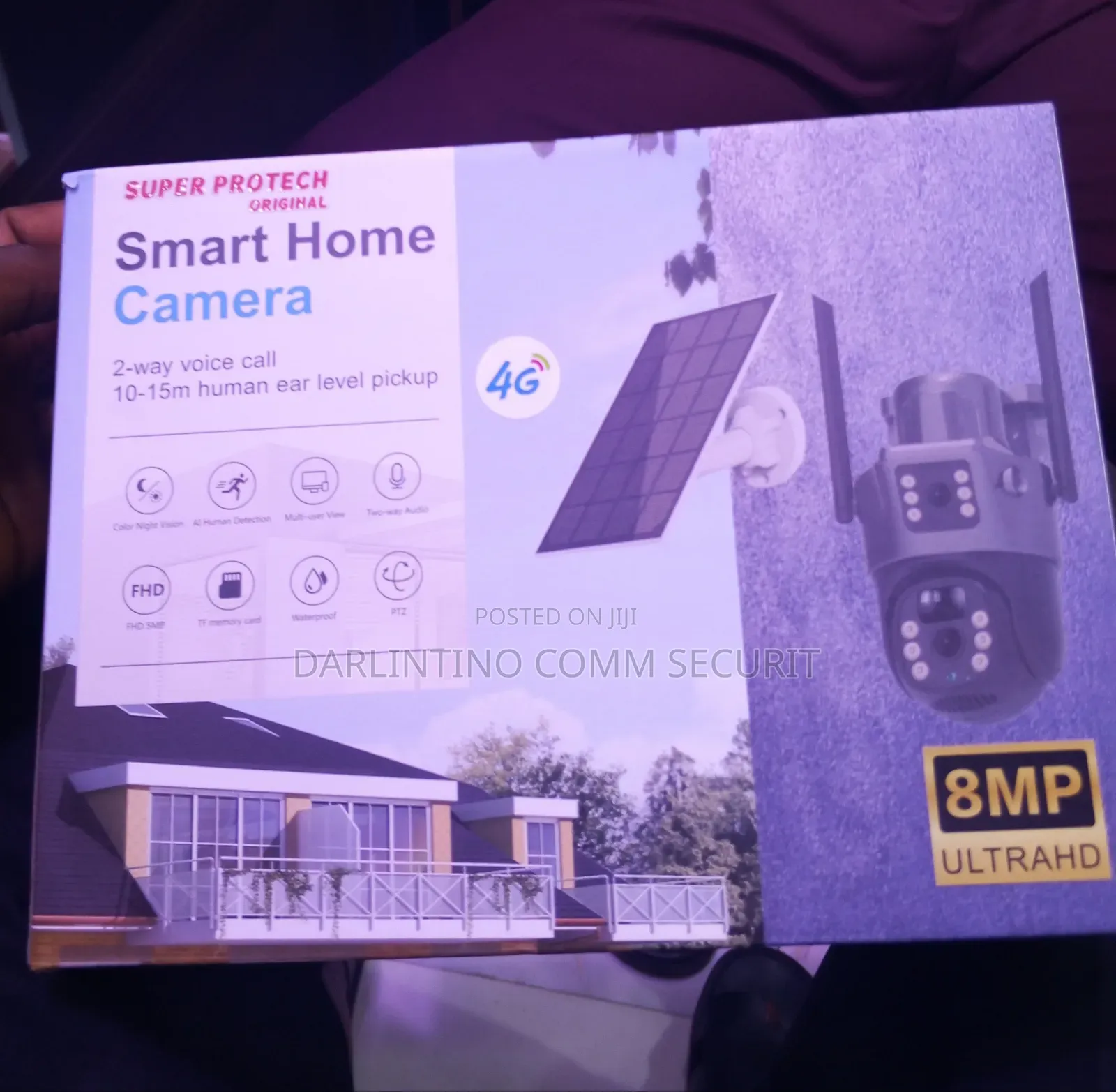 Super Protech 8MP Ultra HD 4G Solar Smart Home Camera