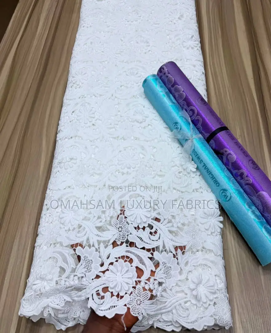 Luxury Guipure White Lace