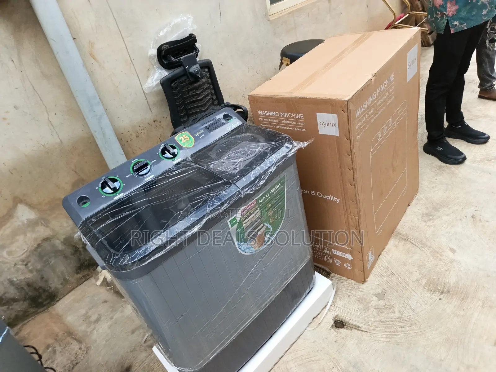 Syinix Semi Automatic Washing Machine With Spin Compartment
