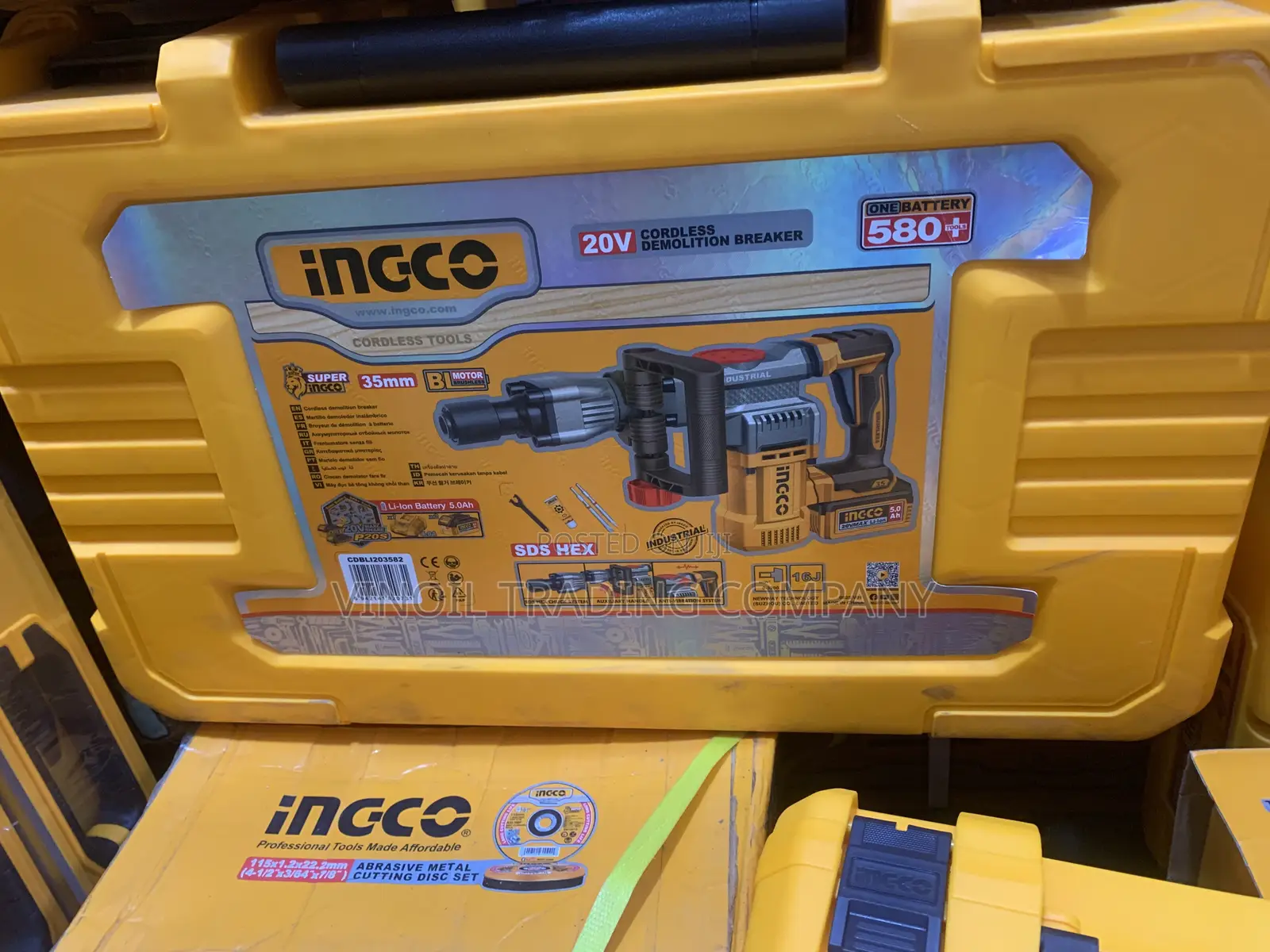 INGCO 20V Cordless Demolition Breaker / Demolition Hammer - 35mm
