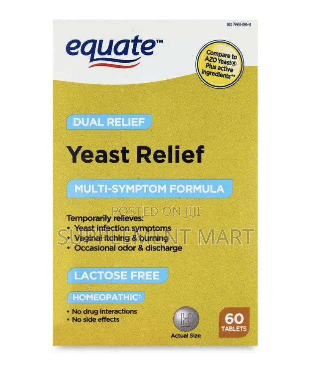 Yeast Relief Tablets – Vaginal Itching & Burning – Odor & Discharge
