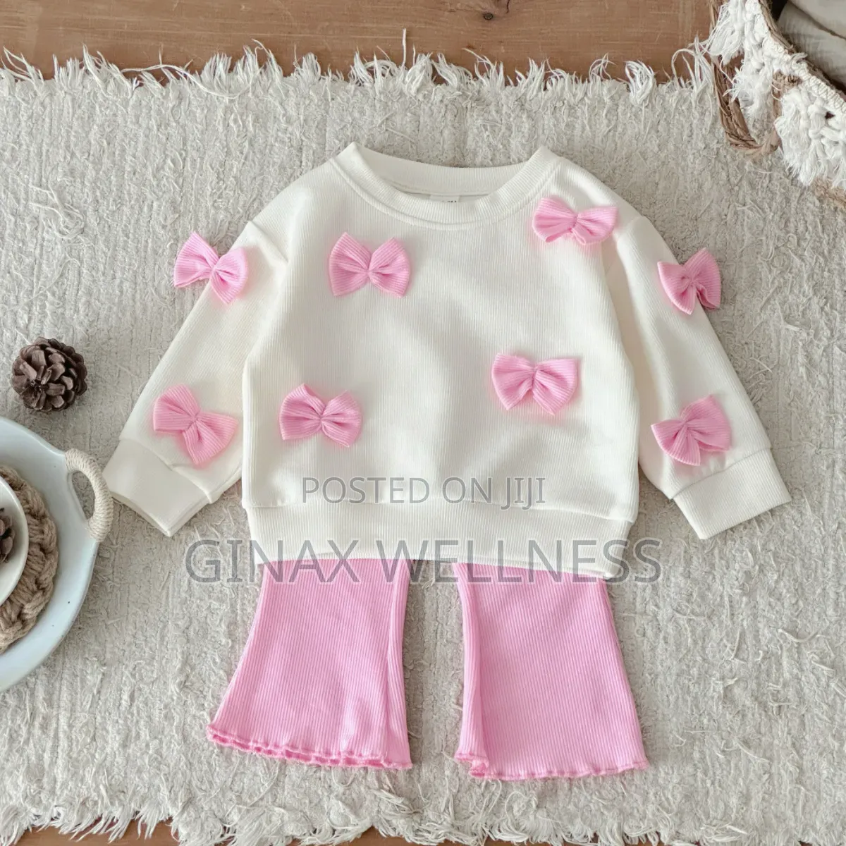 Baby Girls 2-Piece Sweater Top and Flared Trousers Set (6–12 Months)