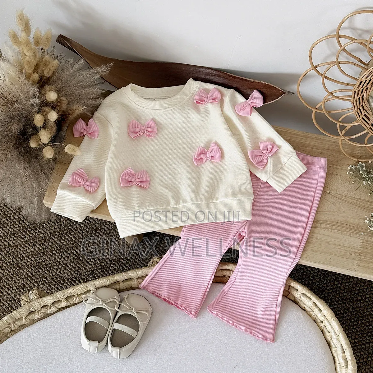 Baby Girls 2-Piece Sweater Top and Flared Trousers Set (6–12 Months)