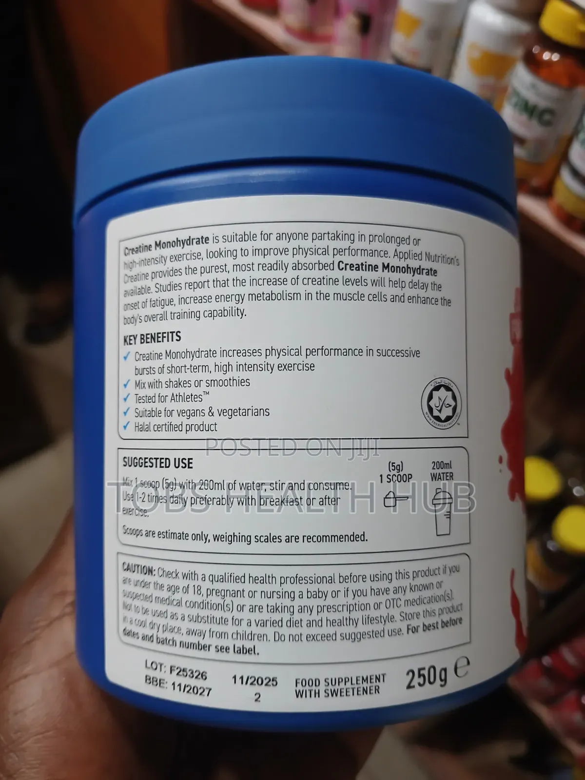Applied Nutrition Creatine Monohydrate Strawberry & Raspberry Flavour.