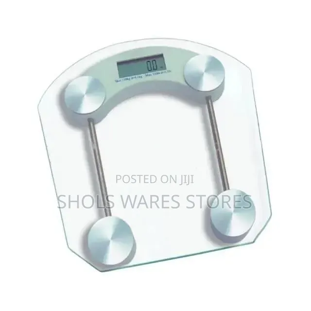 Digital Bathroom Weighing Scale - Clear Glass - With LCD Display