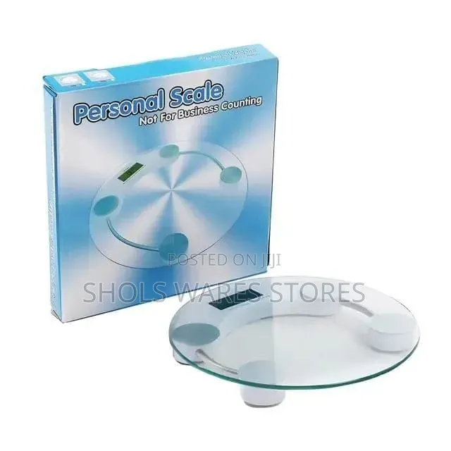 Digital Bathroom Weighing Scale - Clear Glass - With LCD Display