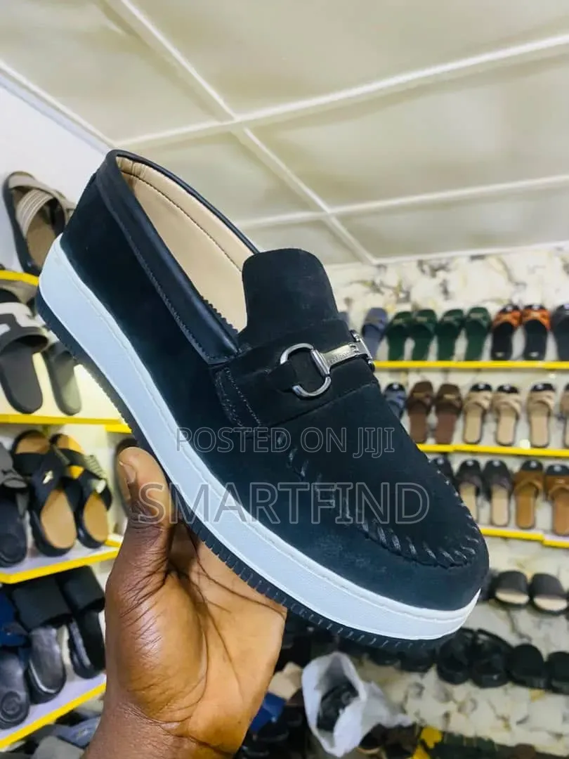 Black Suede Loafers for Men