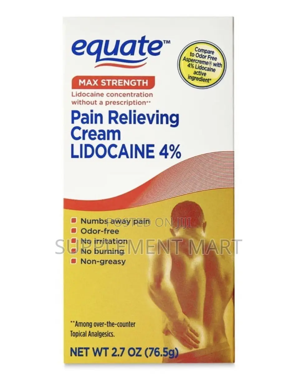 Lidocaine Pain Relieving Cream 4% Lidocaine , 2.7 Fl Oz