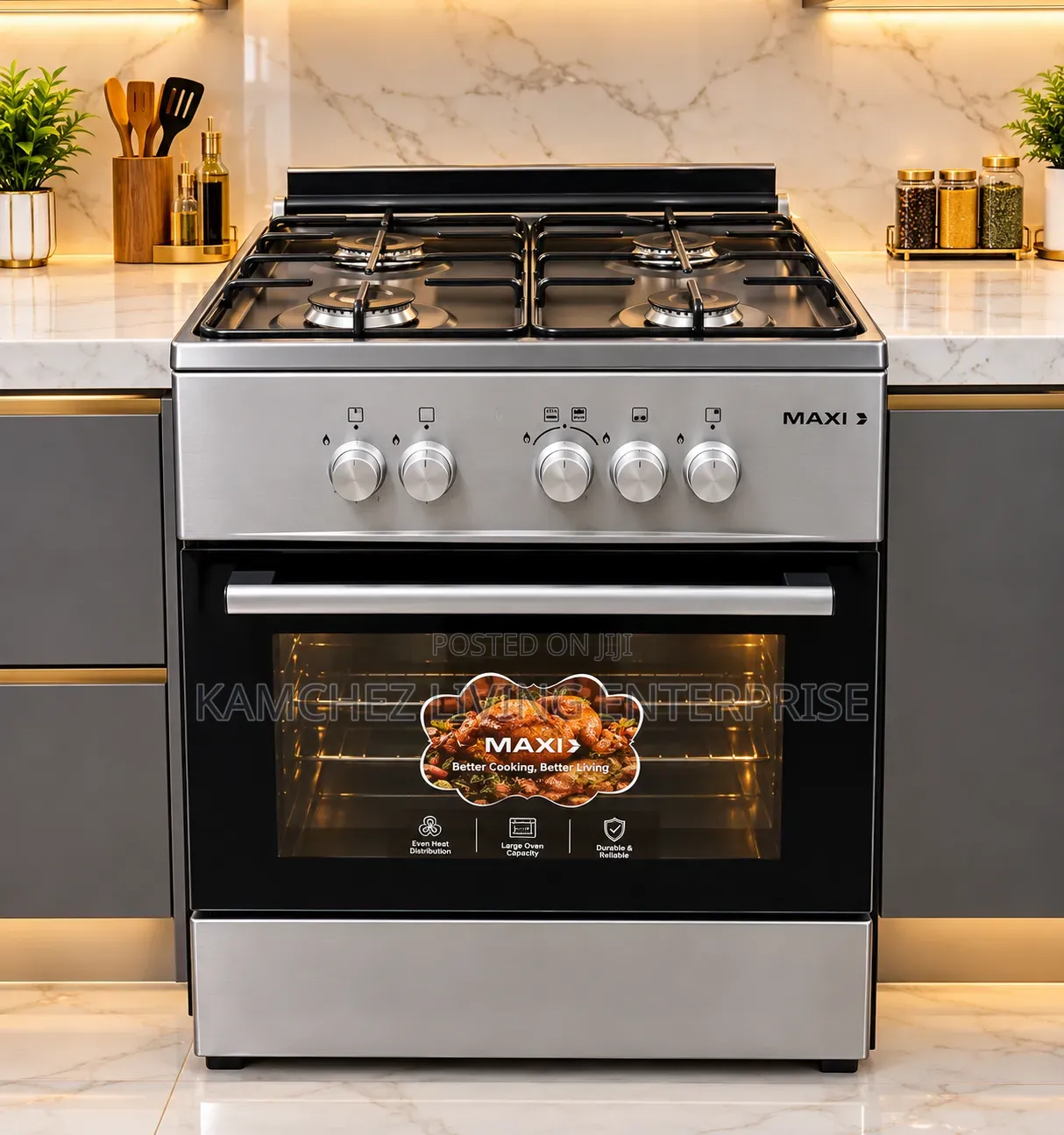 Premium Maxi Standing 4 Burner Gas Cooker With Oven