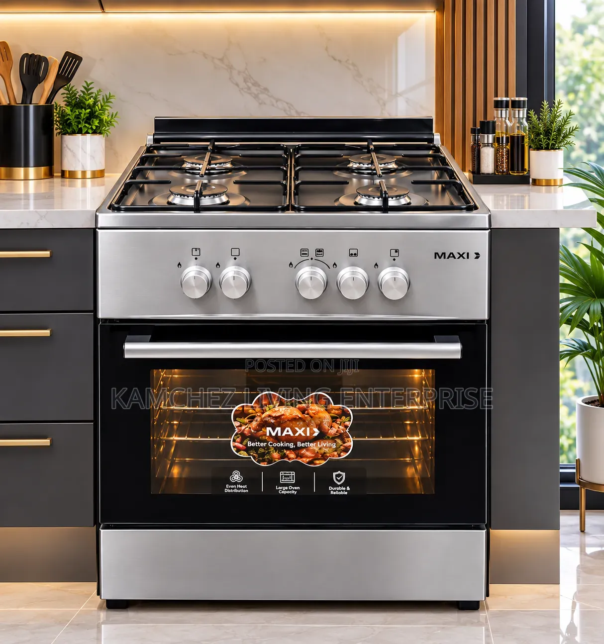 Premium Maxi Standing 4 Burner Gas Cooker With Oven