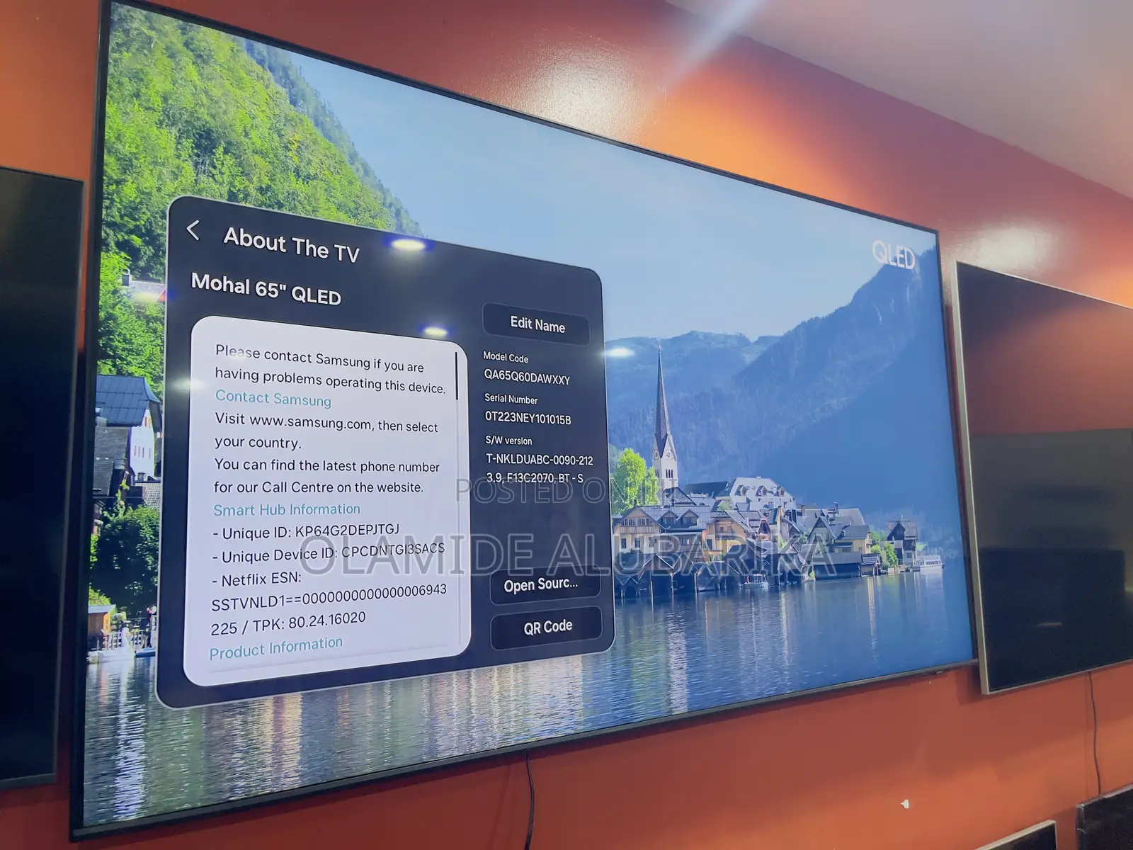 Samsung QLED 65” Q60D 2024 Quantum Dot 4K Resolution Air Slim