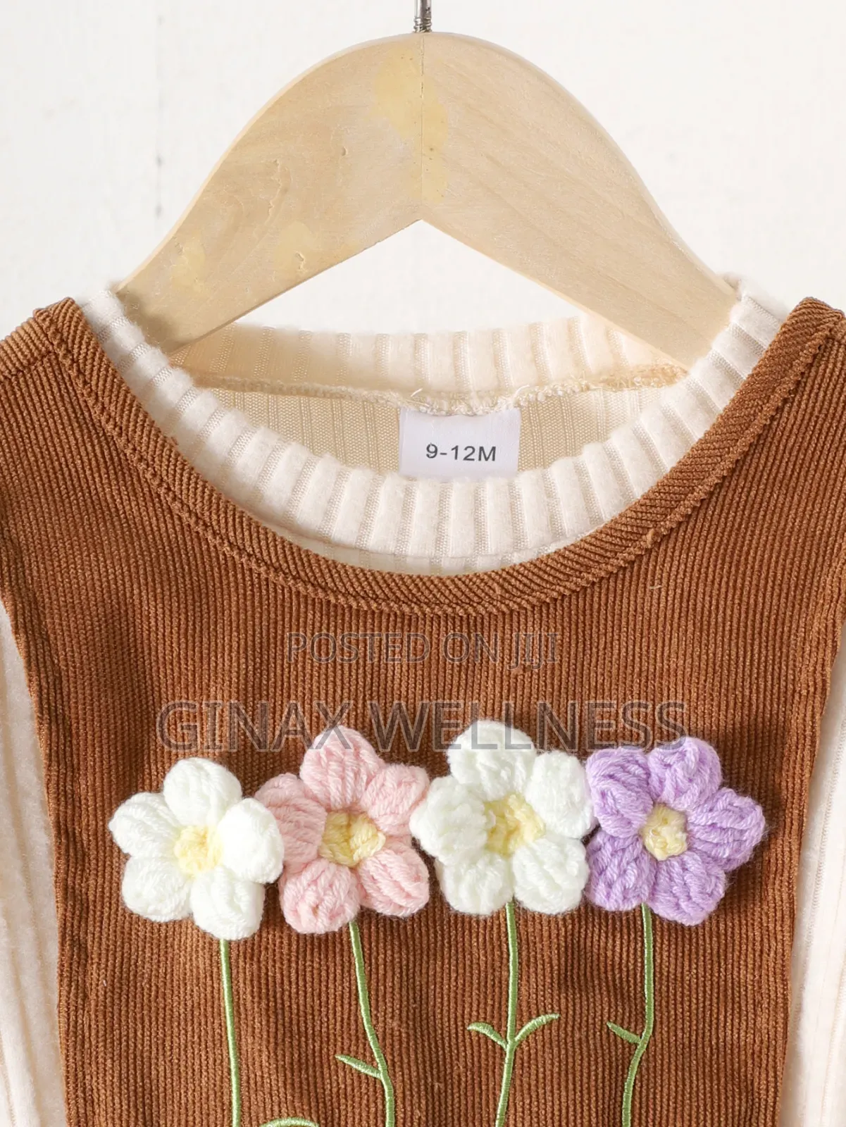 Baby Girls' 2-Piece Corduroy Pinafore Dress & Long Sleeve Top (9-12m)