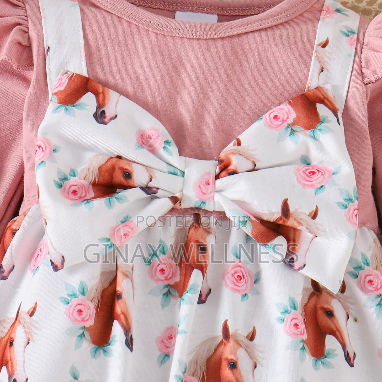 Baby Girls' 2-Piece Pink Jumpsuit With Matching Headband (0-9 Months)