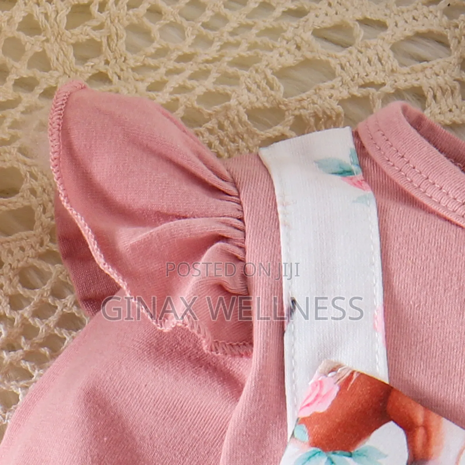 Baby Girls' 2-Piece Pink Jumpsuit With Matching Headband (0-9 Months)