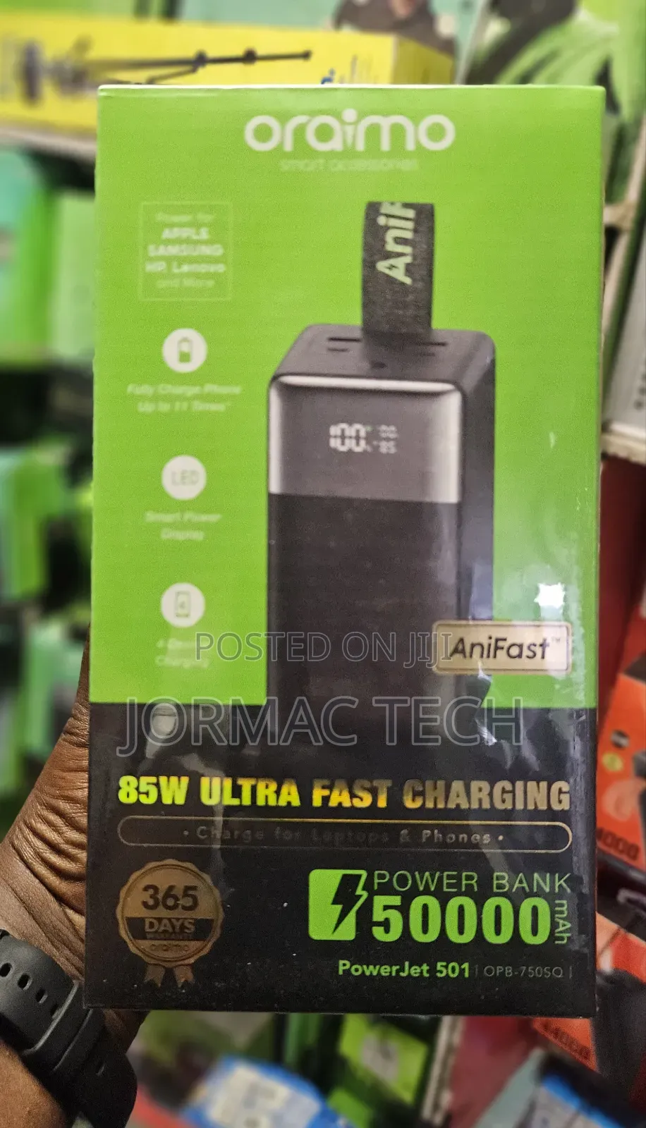 Oraimo 50000mAh Power Bank 85w for Laptop and Phone