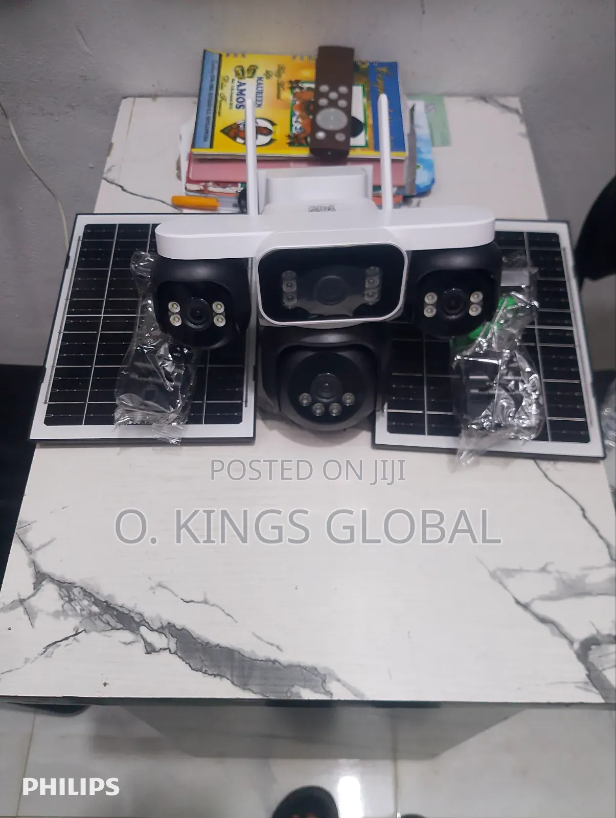 AI 4 Lens, 4views, Double Panel AOV Hi-Easy CCTV Solar Camera