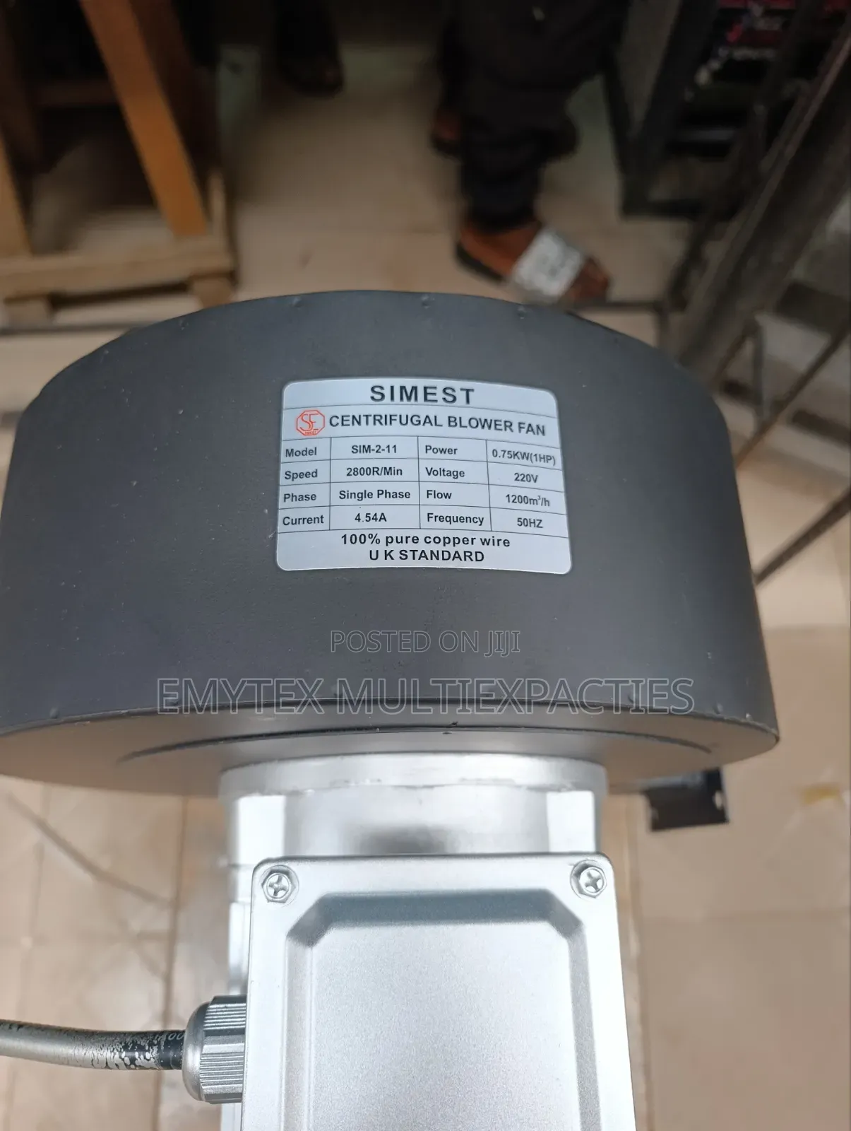 SIM -2-11 Centrifuge Blower Fan 1hp 220v