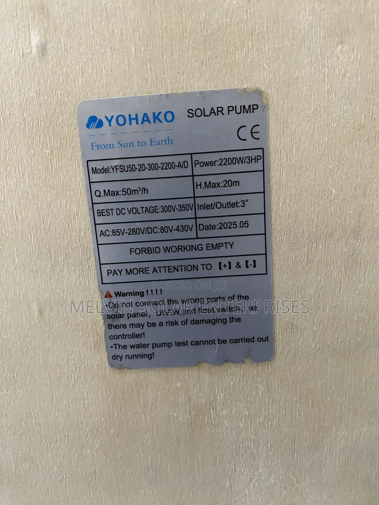 3HP 3inches Surface Solar Pumping Machine Available Instore Now