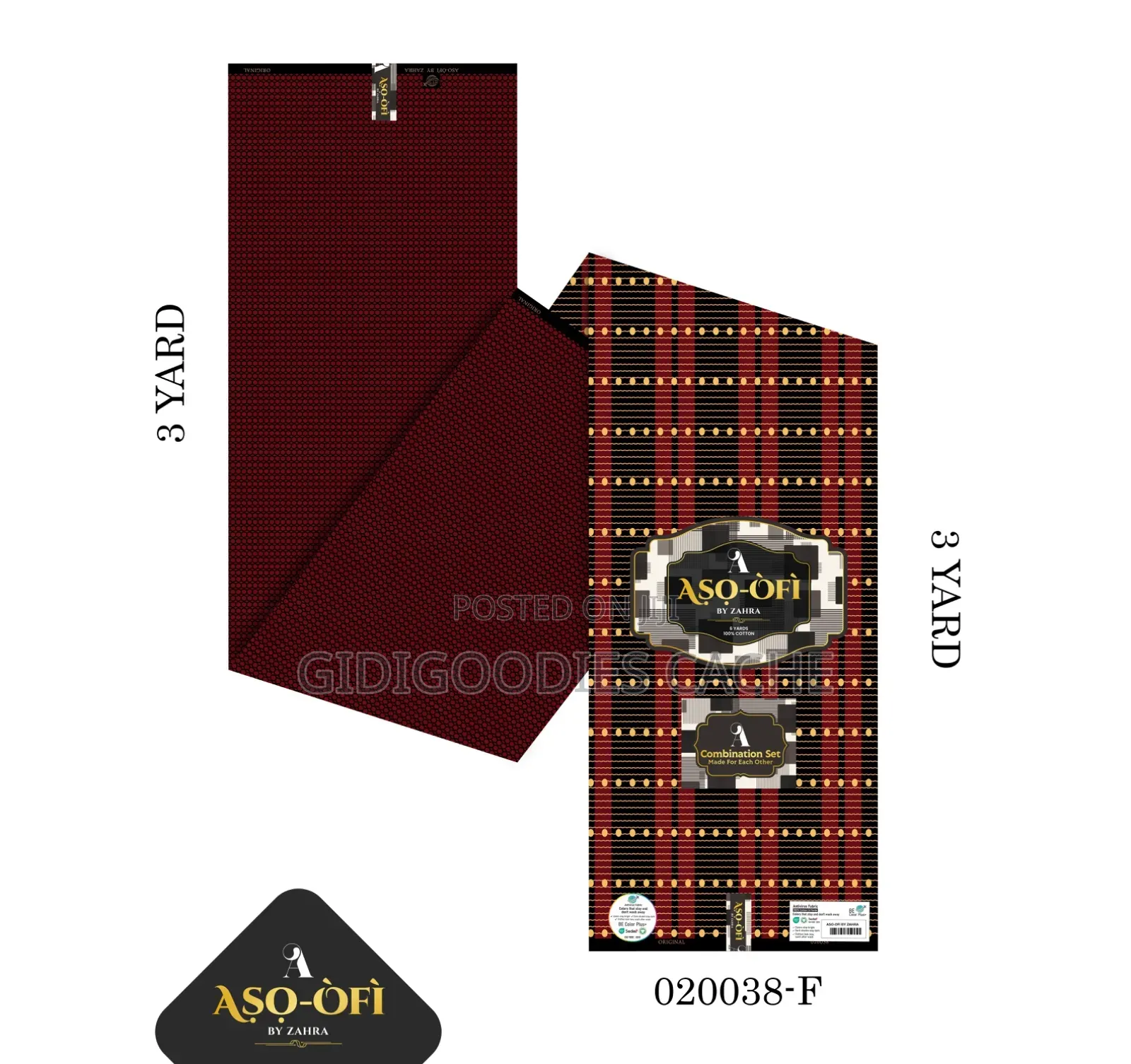 Premium 100% Cotton Ankara Aso-Ofi Combo Set