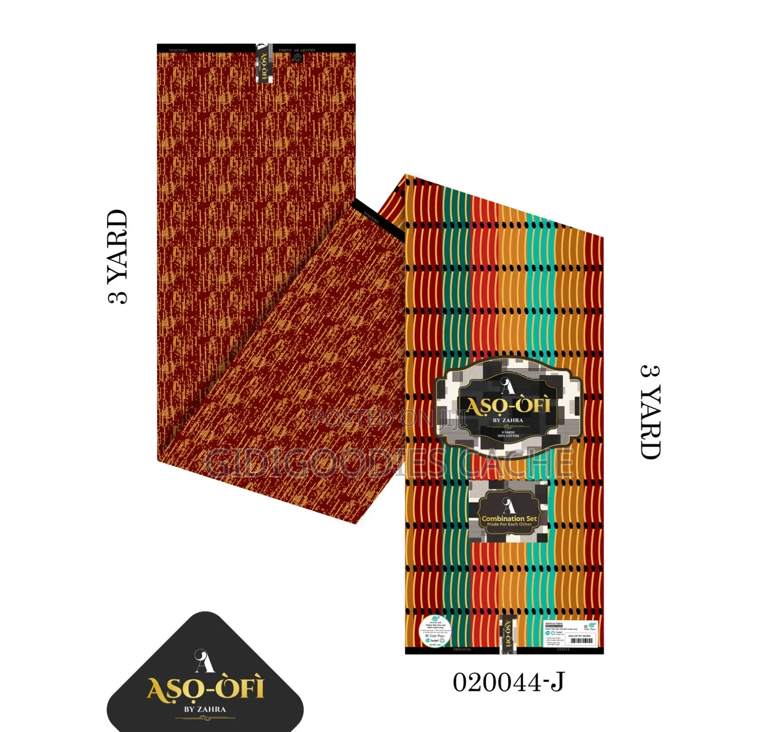 Premium 100% Cotton Ankara Aso-Ofi Combo Set