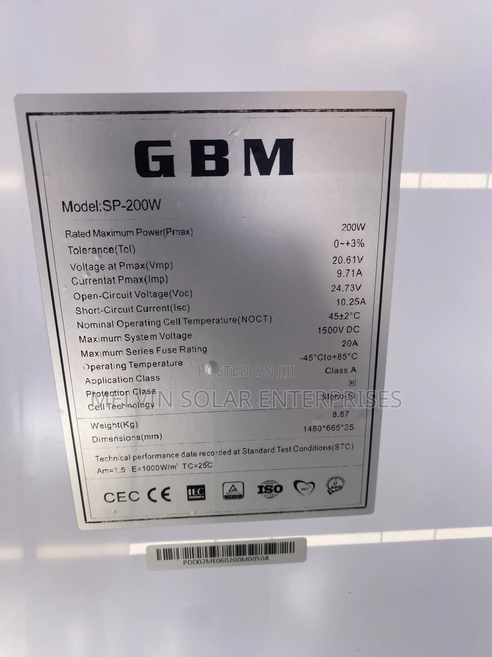 200watt GBM Solar Panels Available in Store Dm Lets Deal