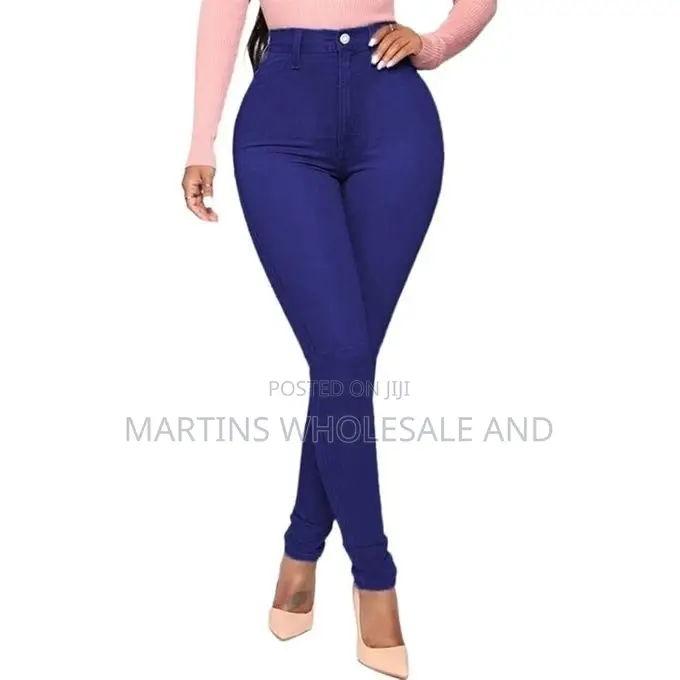 Pair of Dark Blue Stretch Denim Jeggings (Also Known as Faux Denim