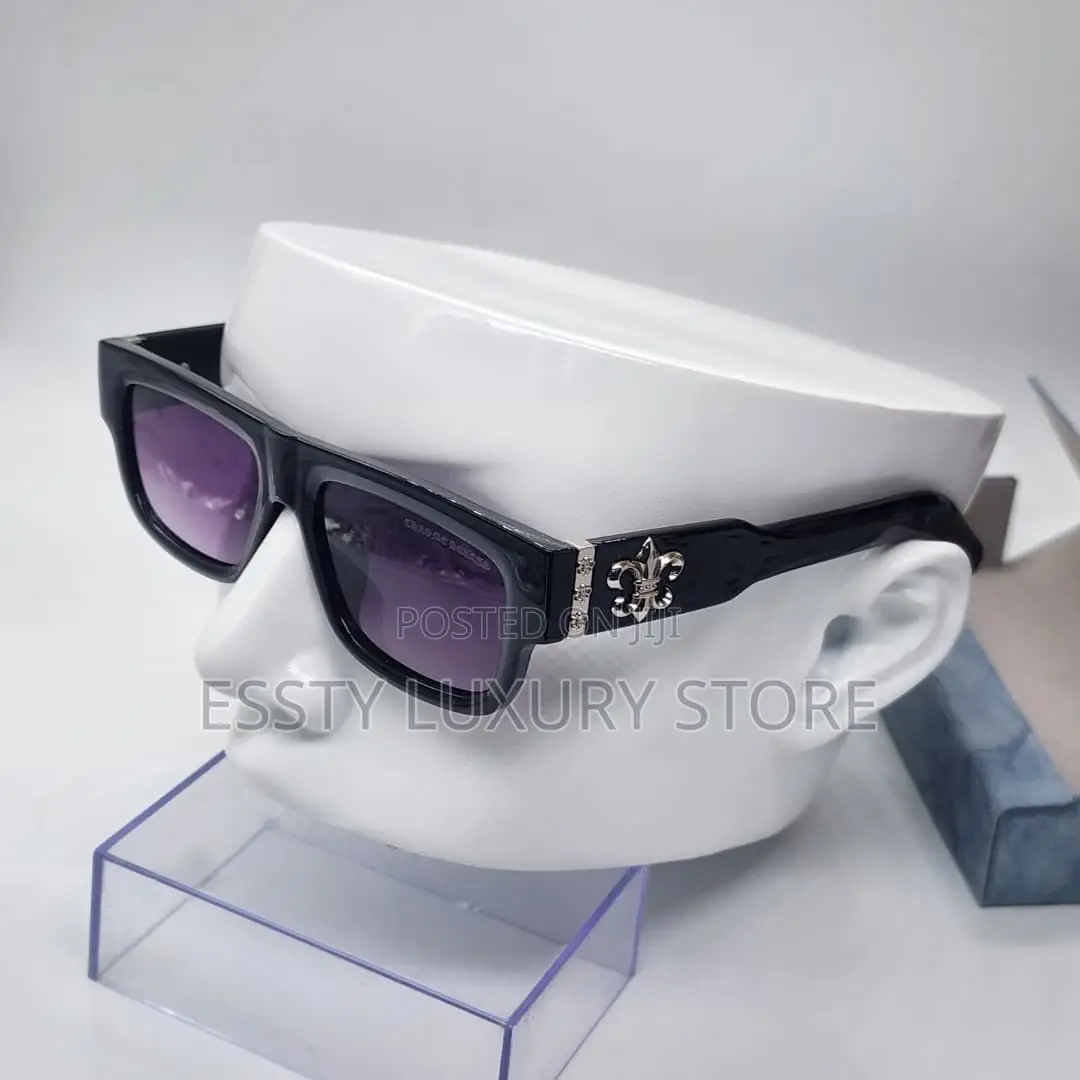 High Quality Luxury Chrome Heart Men Sunglasses