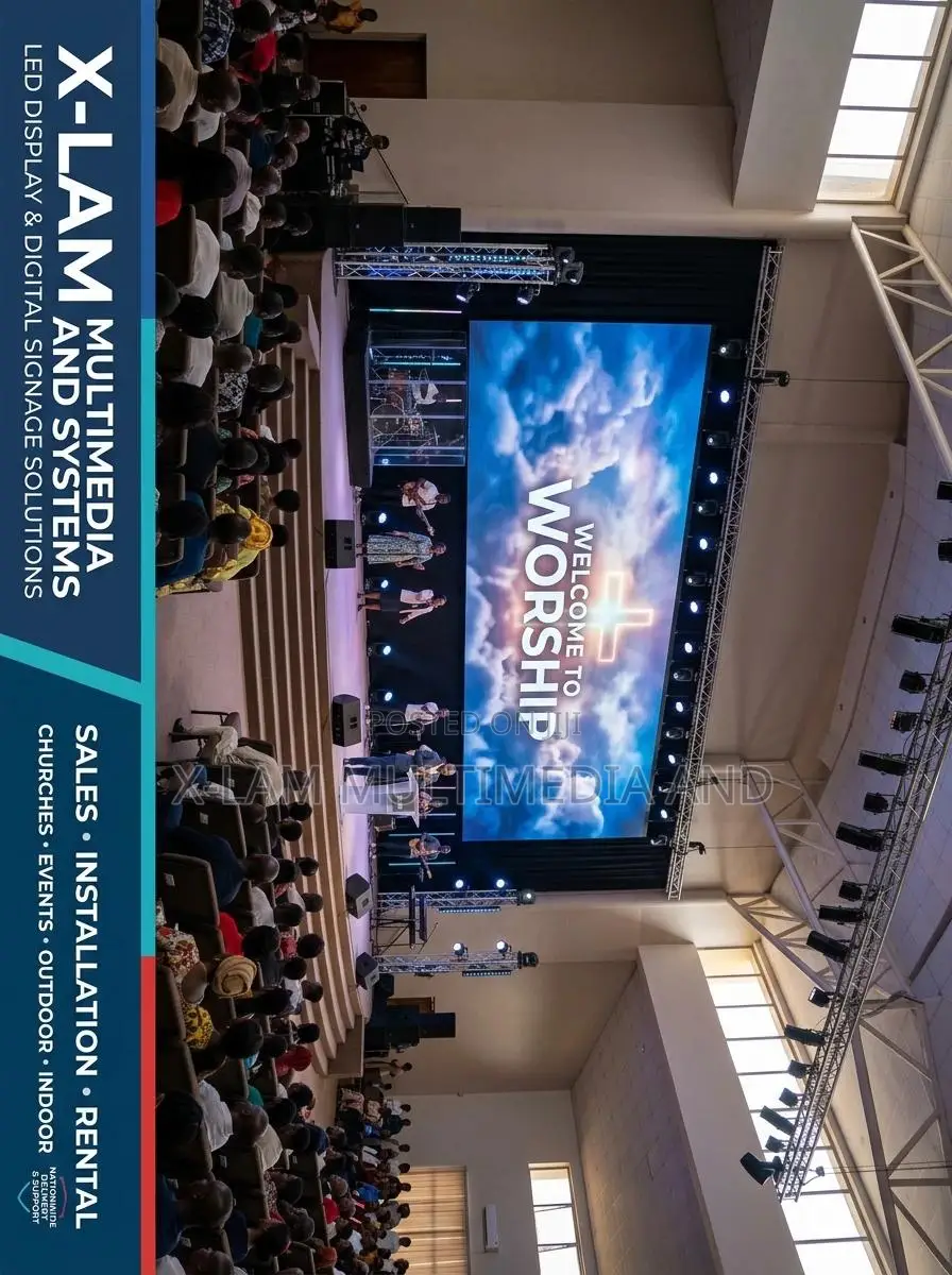 LED Wall for Church Live Video and Lyrics