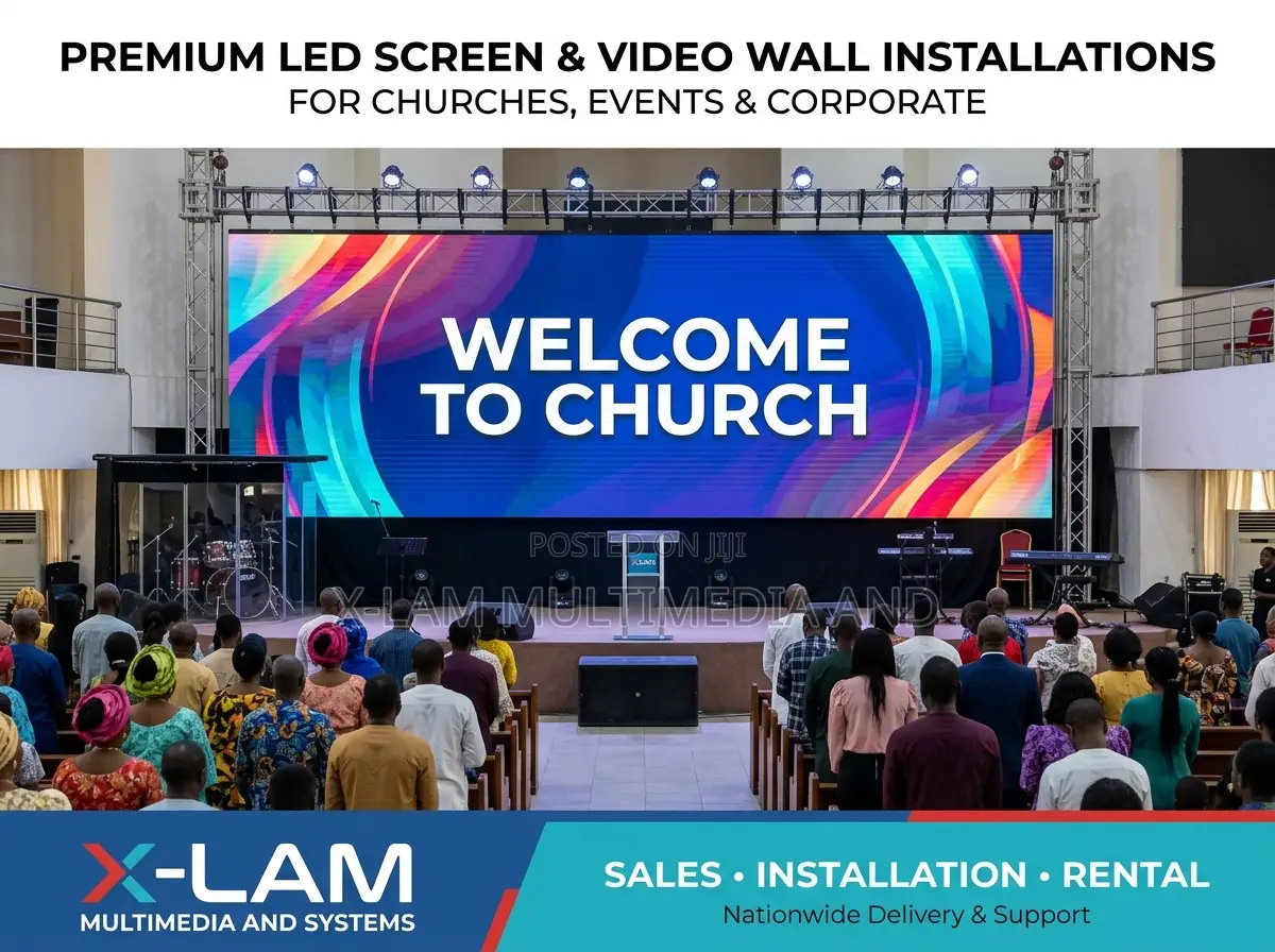 LED Wall for Church Live Video and Lyrics