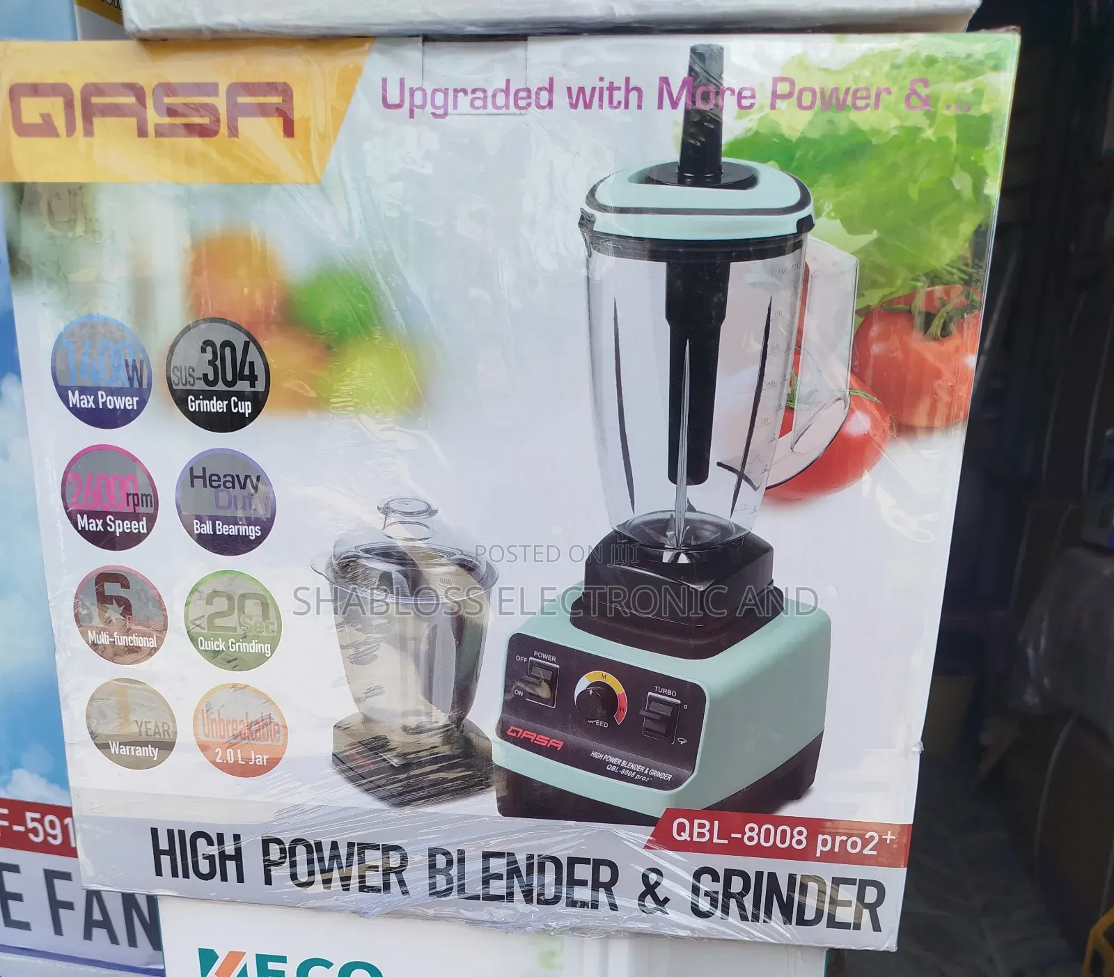 Pro 2+ 2in1 Qasa Hi Power Blender and Grinder