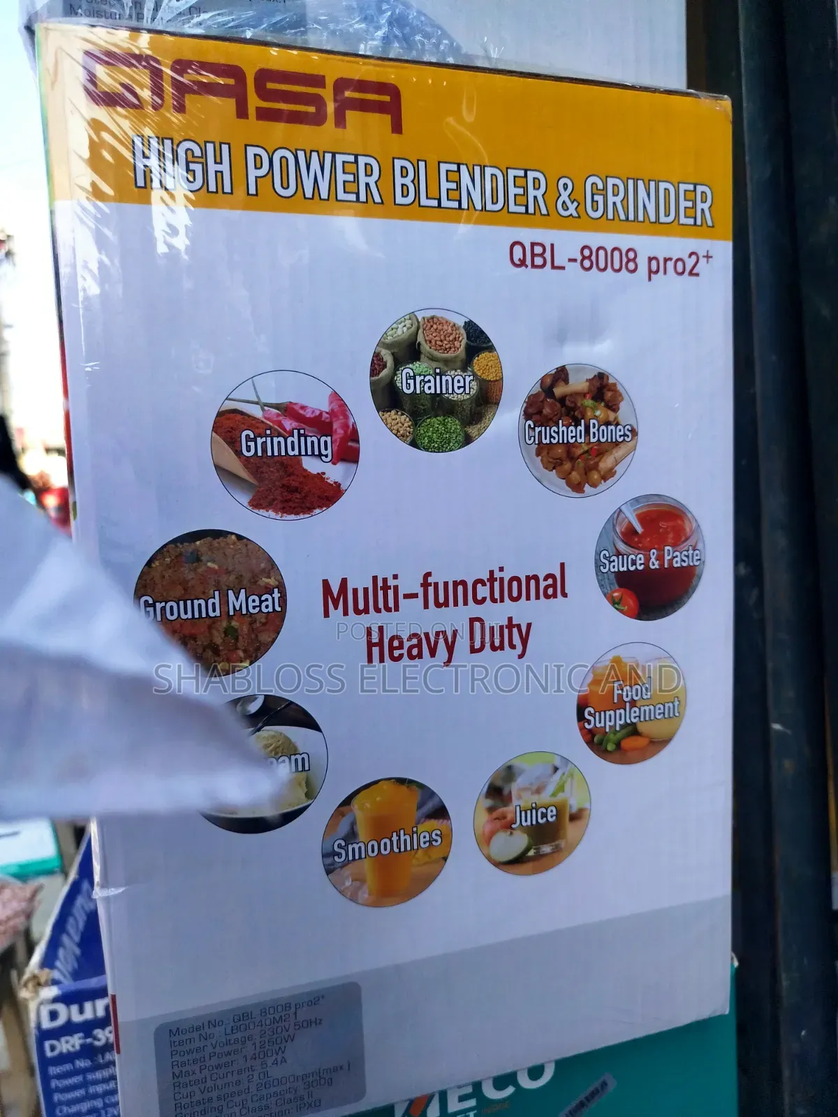 Pro 2+ 2in1 Qasa Hi Power Blender and Grinder