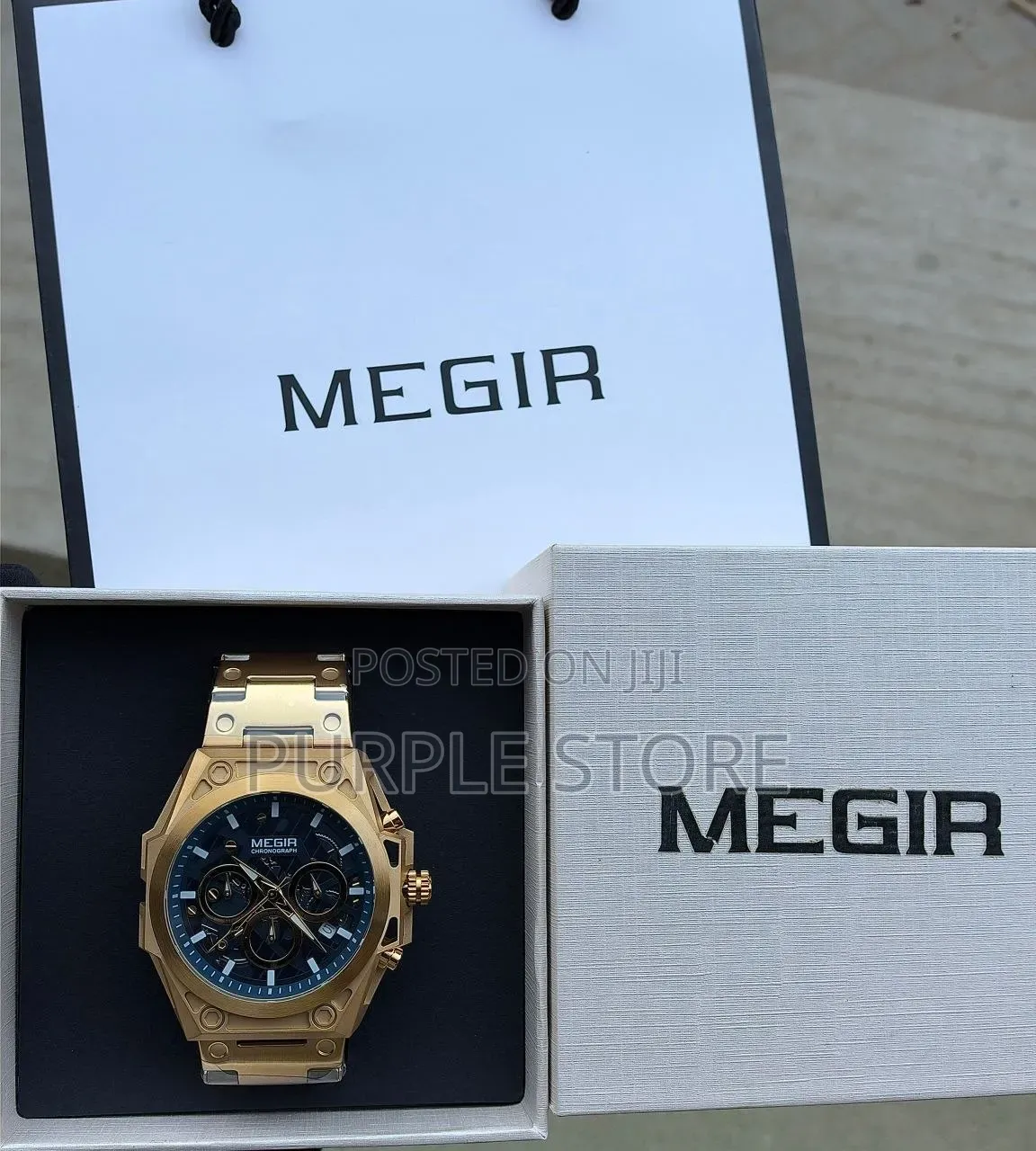 Megir Solid Chronograph Wristwatches