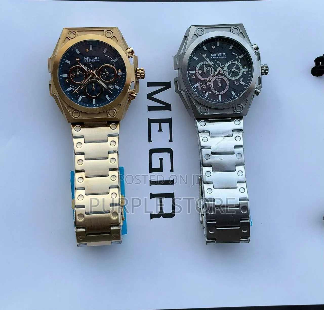 Megir Solid Chronograph Wristwatches