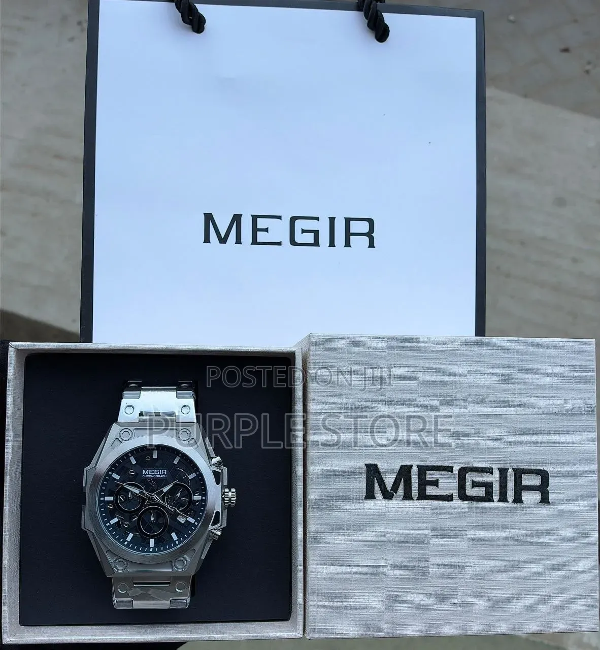 Megir Solid Chronograph Wristwatches