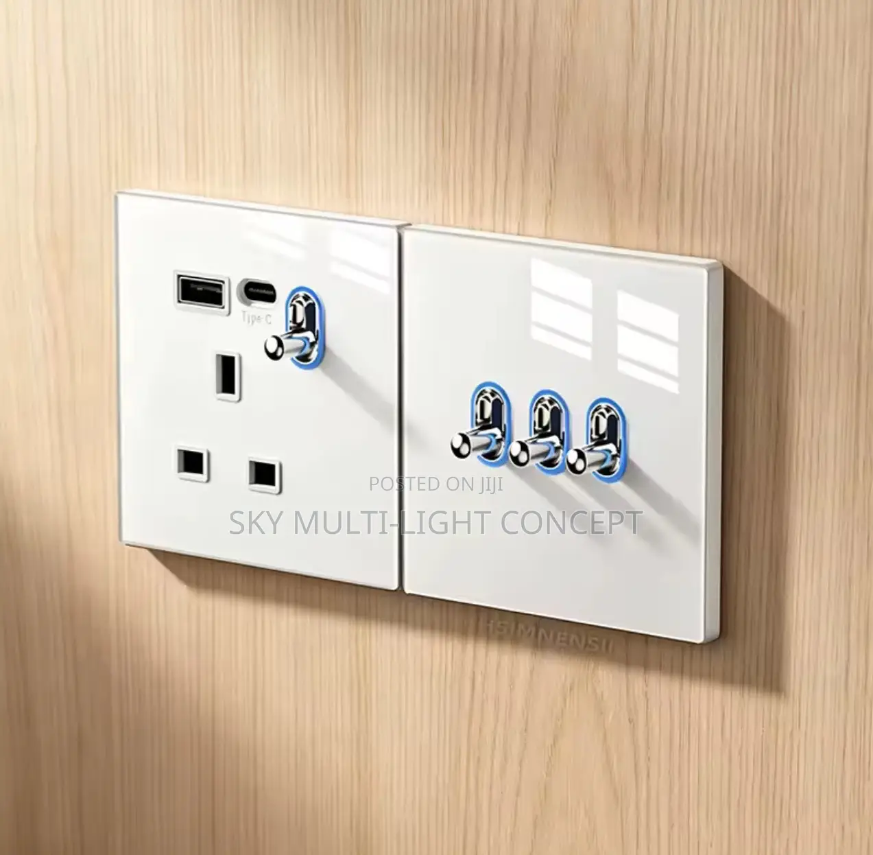 Luxury White Glass Wall Socket
