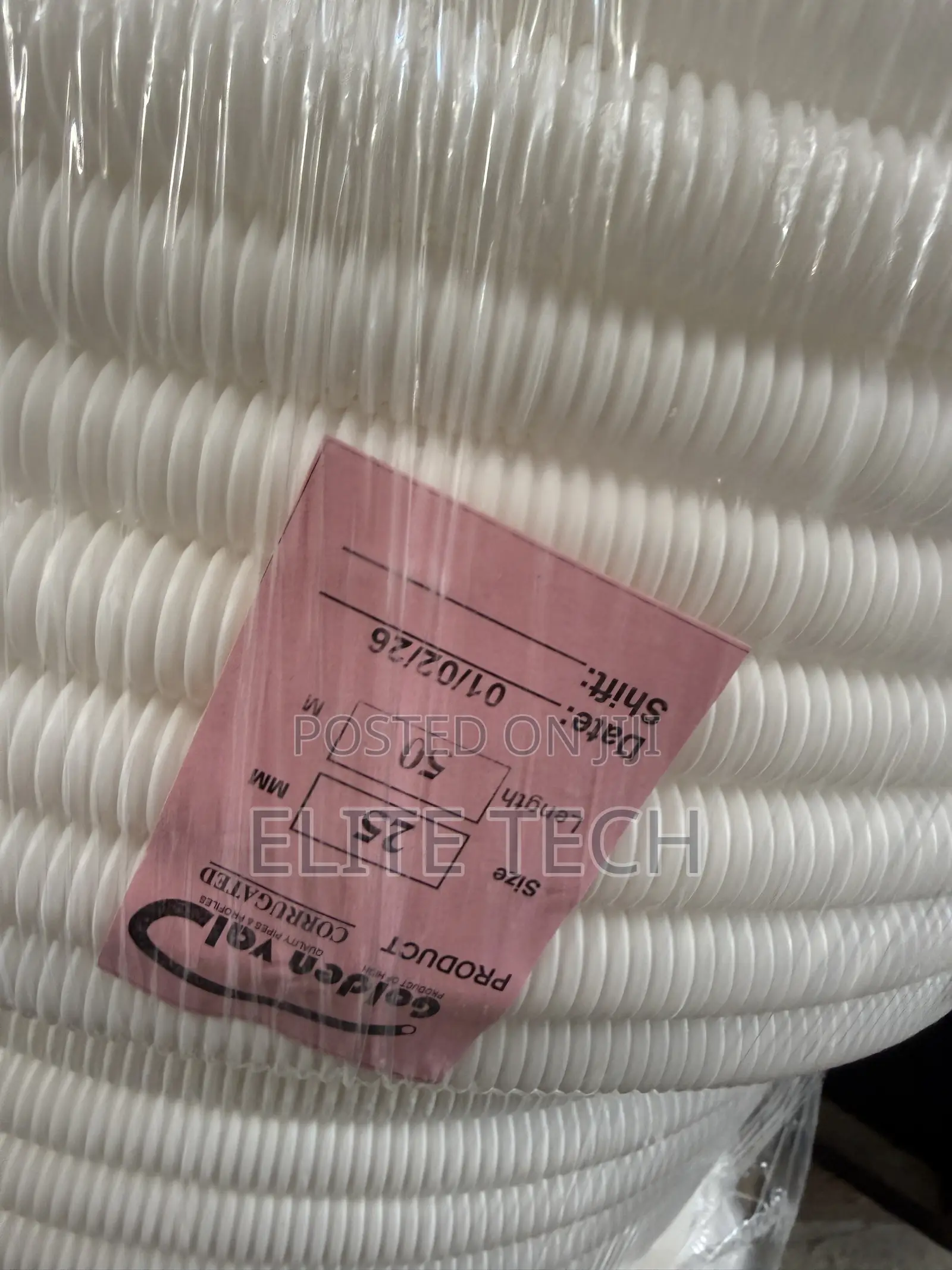 25mm Flexible Conduit White - High Quality PVC Pipe