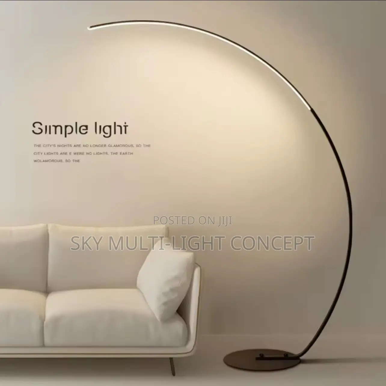 Curved LED Modern Standing Lamp