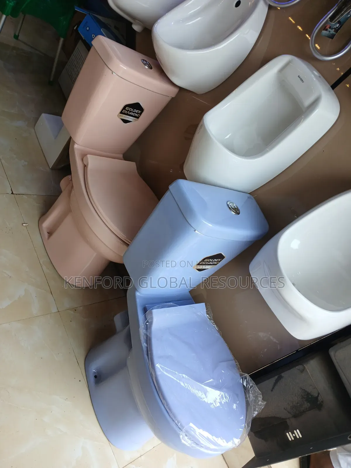 Quality Coloured Wc Complete Set Both Basin and Pedestal