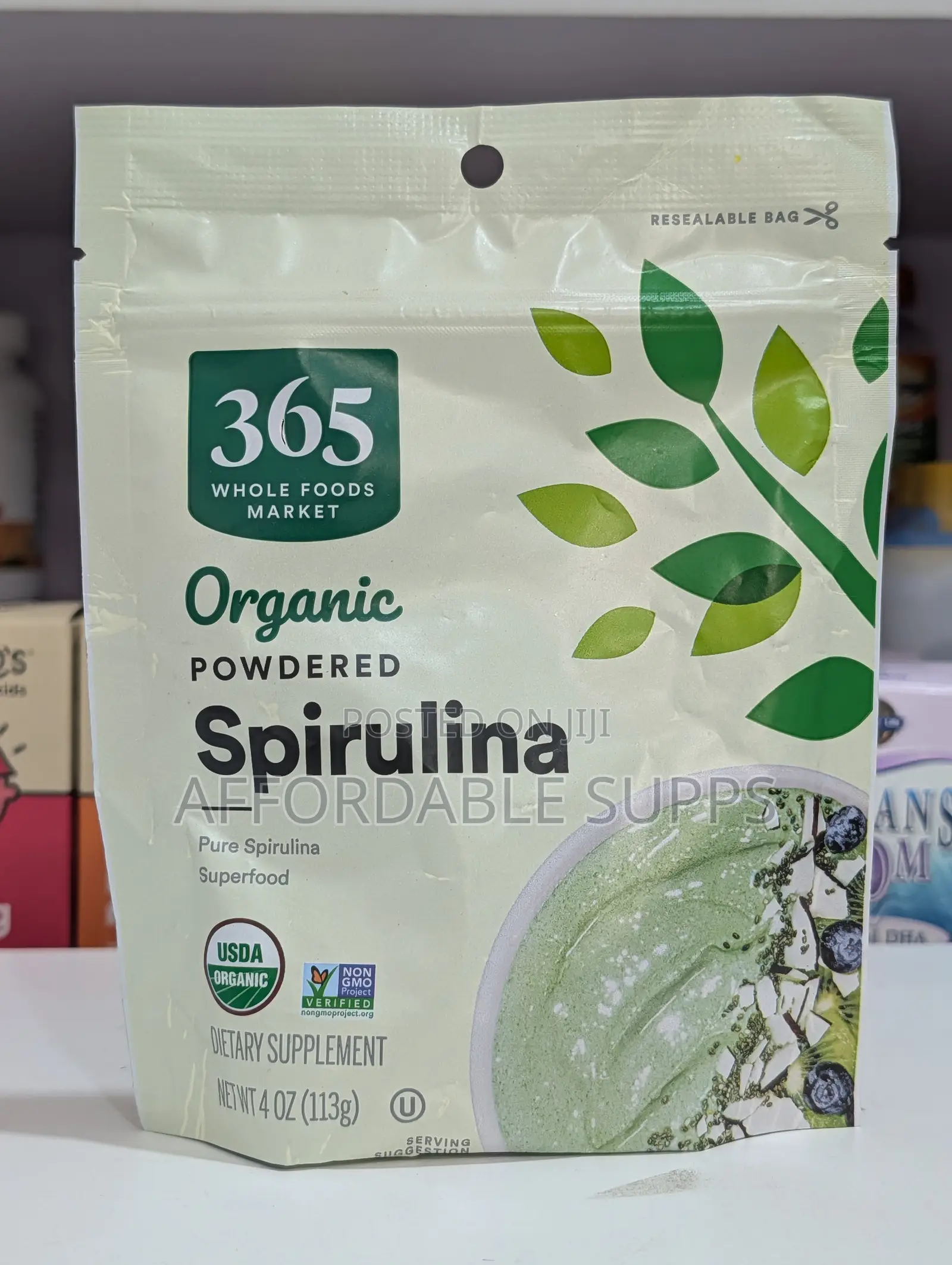 365 Organic Spirulina Powder – 113g, Whole Foods Market