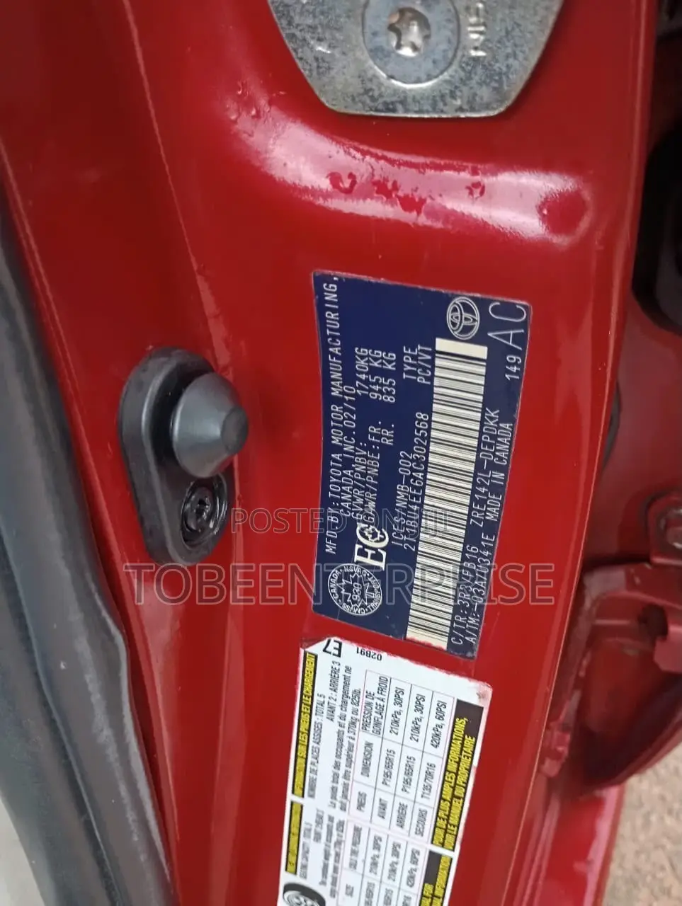 Toyota Corolla 2010 Red