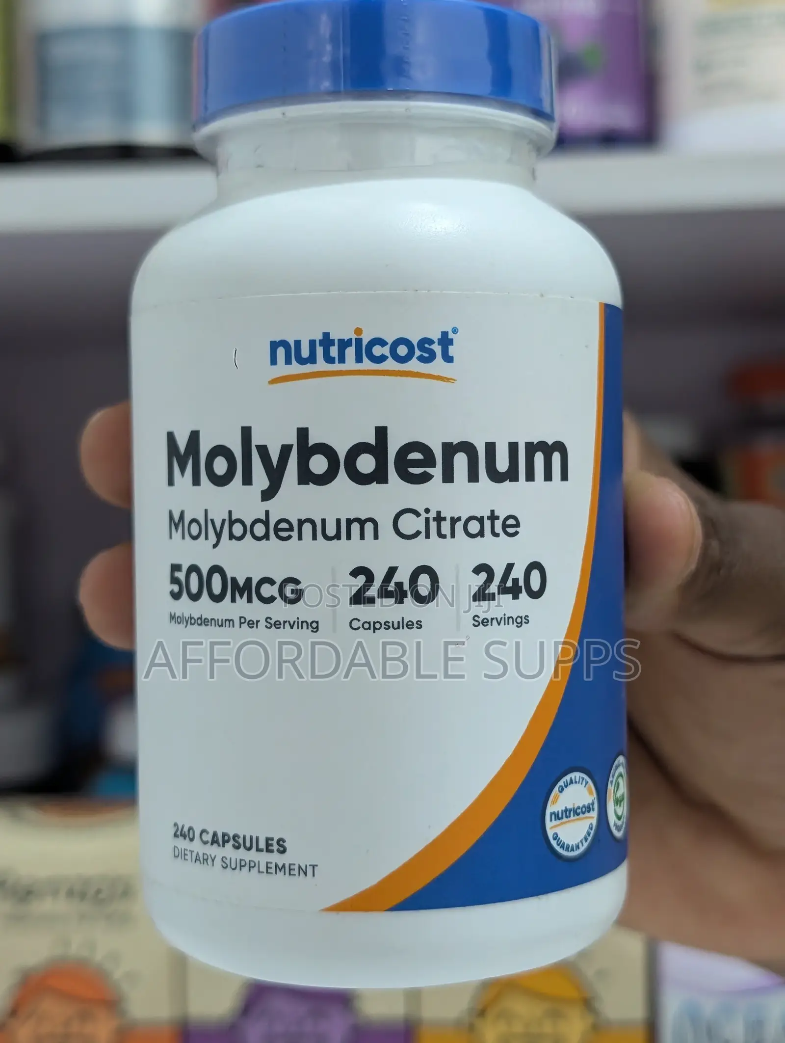 Nutricost Molybdenum 500mcg – 240 Capsules