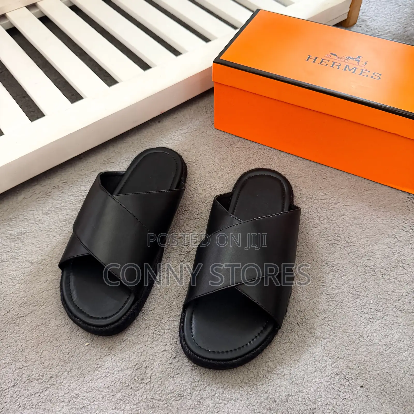 Hermes Woven Slippers
