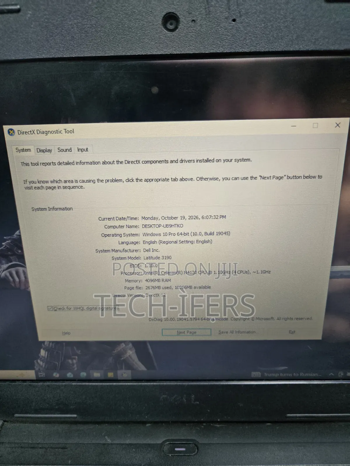 Laptop Dell Latitude 3190 4GB Intel Celeron SSD 128GB