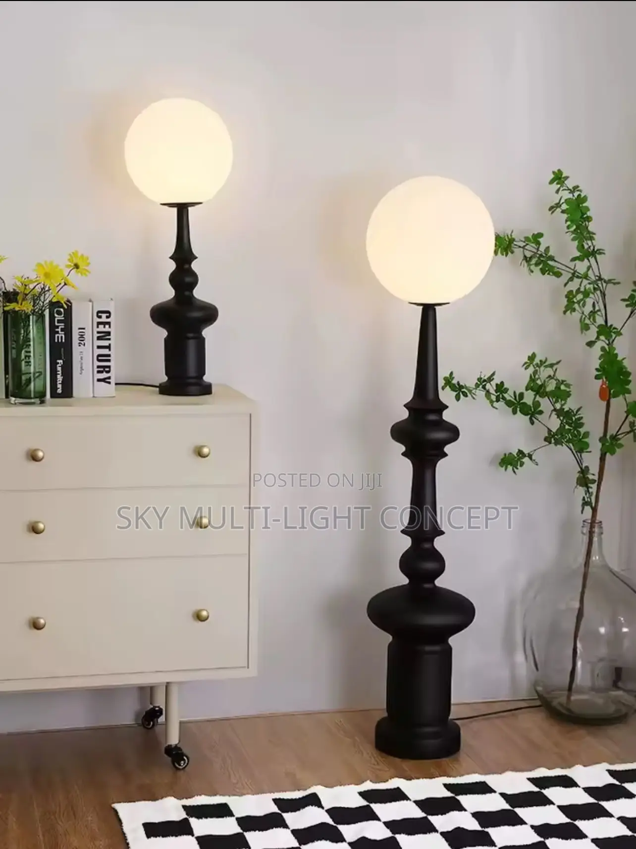 Roman Column Retro Style Chess Shaped Floor Lamp