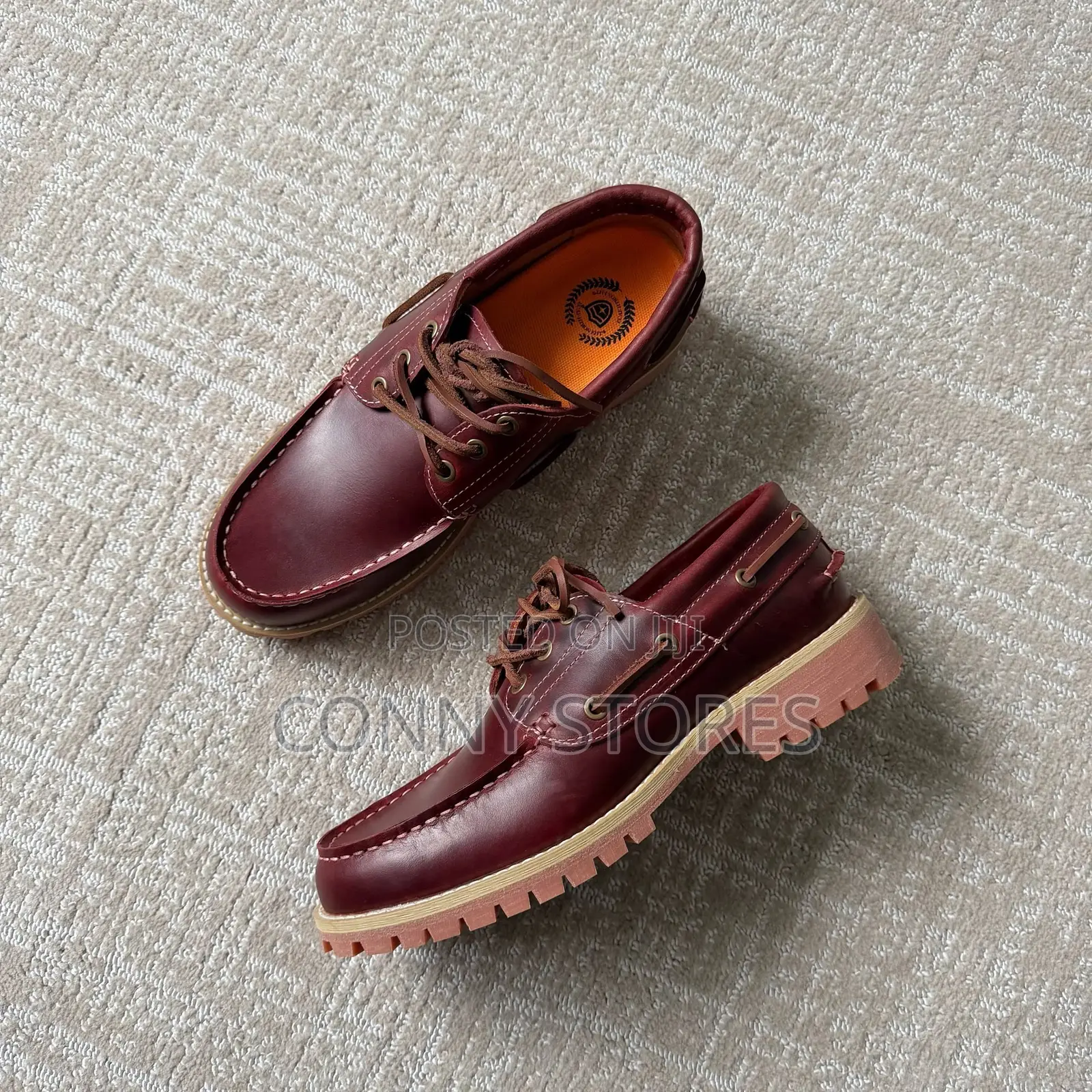 The Authentic 3-Eye Lug Boat Shoes in Brown Aged Leather