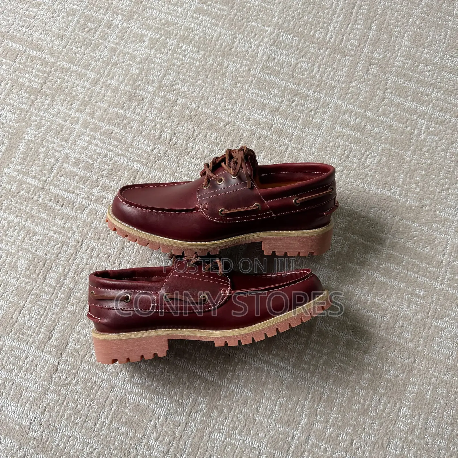 The Authentic 3-Eye Lug Boat Shoes in Brown Aged Leather