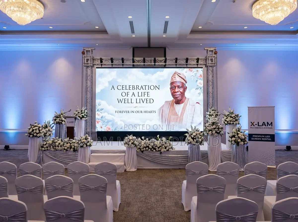 LED Screen Hire for Funeral and Celebration of Life