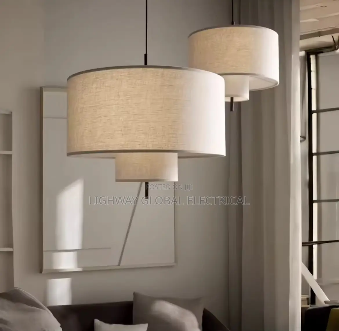 French Luxury Minimalist Fabric Vintage Light Cream Chandelier