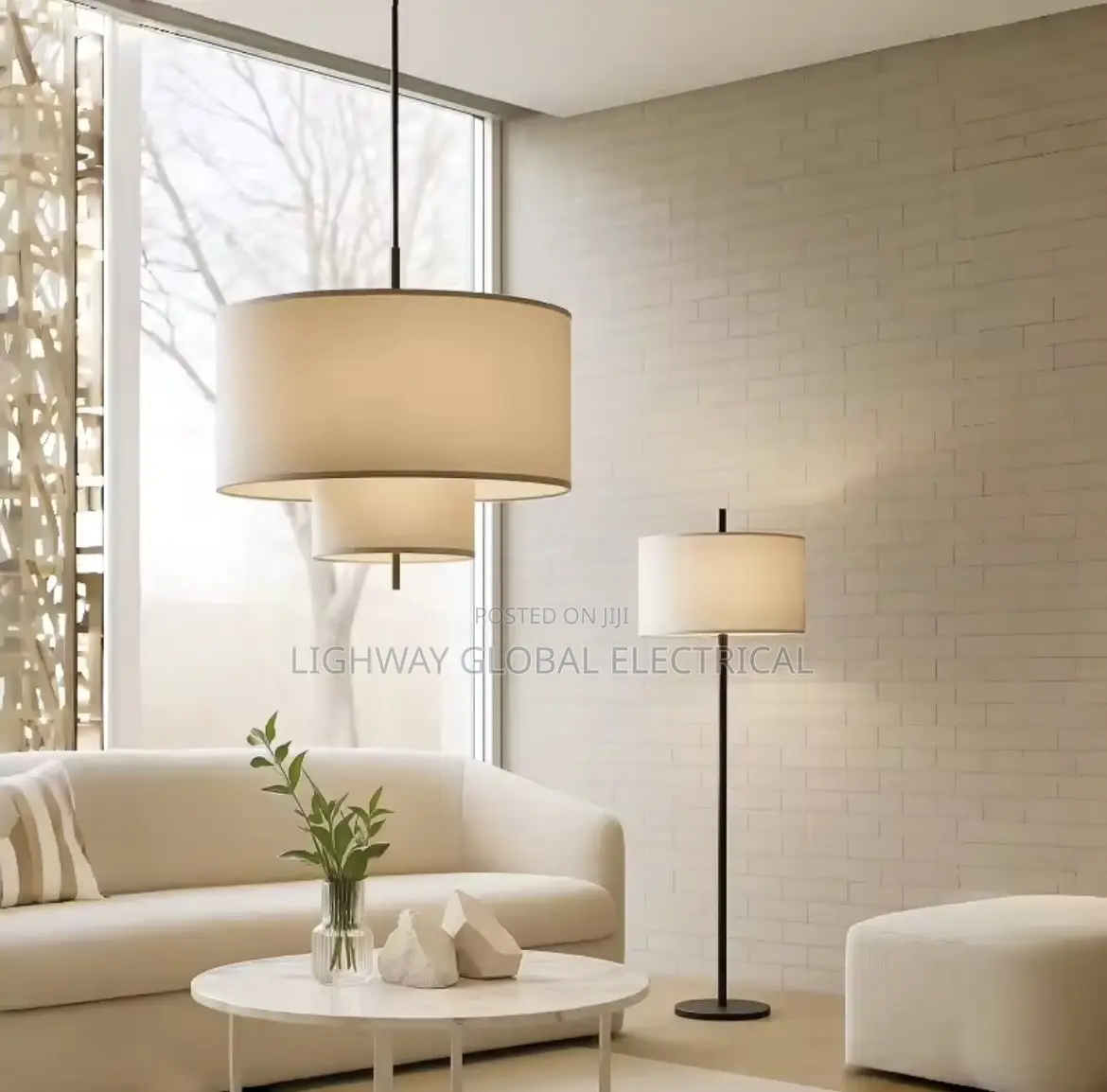 French Luxury Minimalist Fabric Vintage Light Cream Chandelier