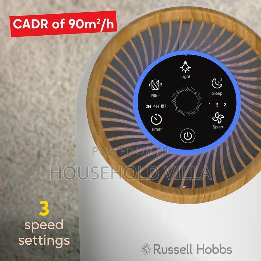 Russell Hobbs Air Purifier for Bedroom Home 90m